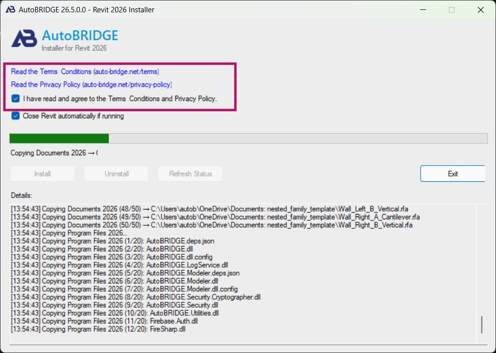Terms and conditions