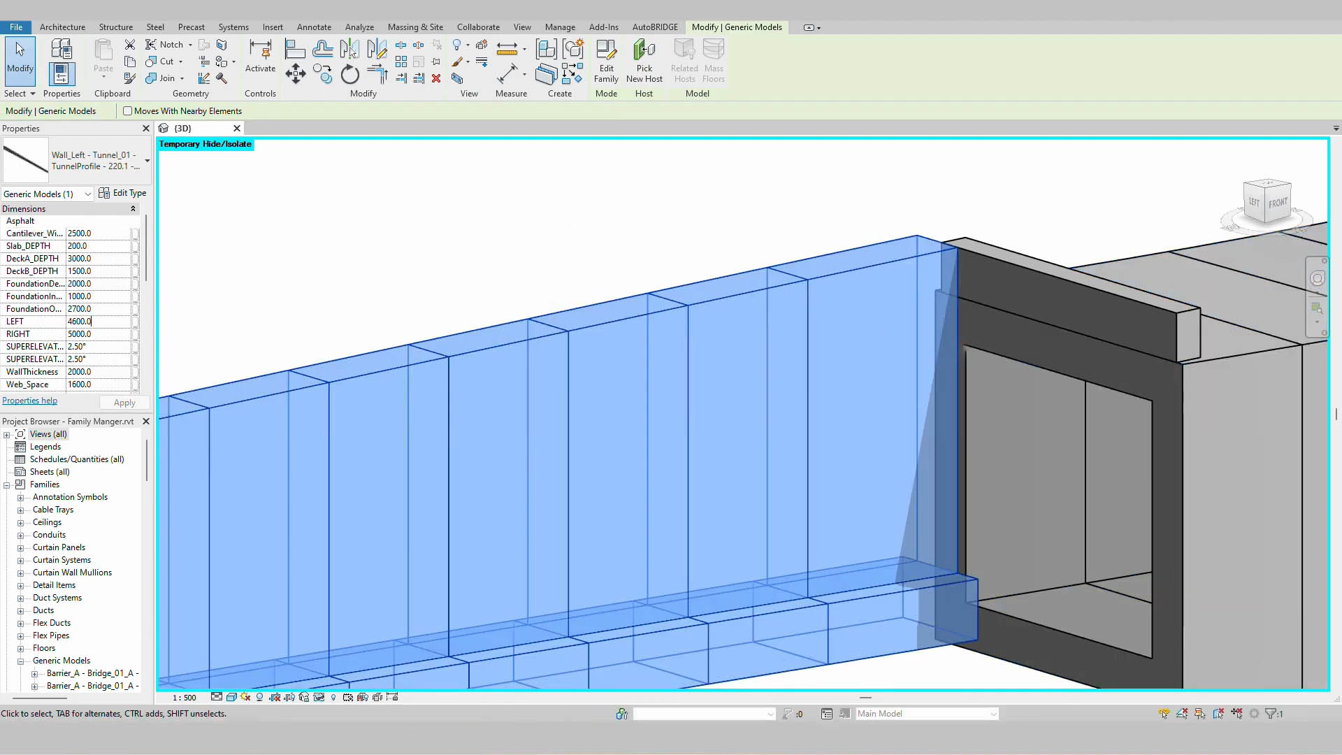 Uniform Elevation Along the Retaining Wall Corridor