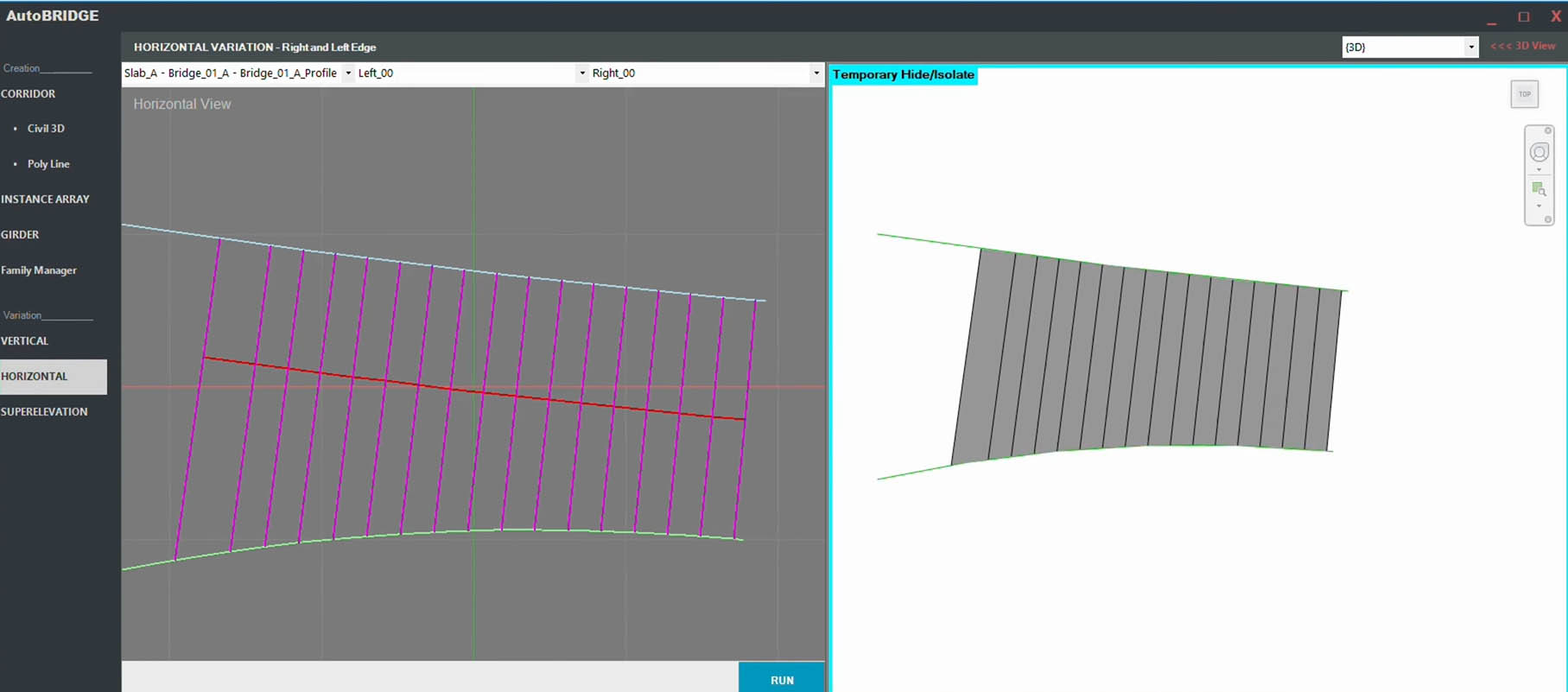 Corridor After Horizontal Variation Adjustment