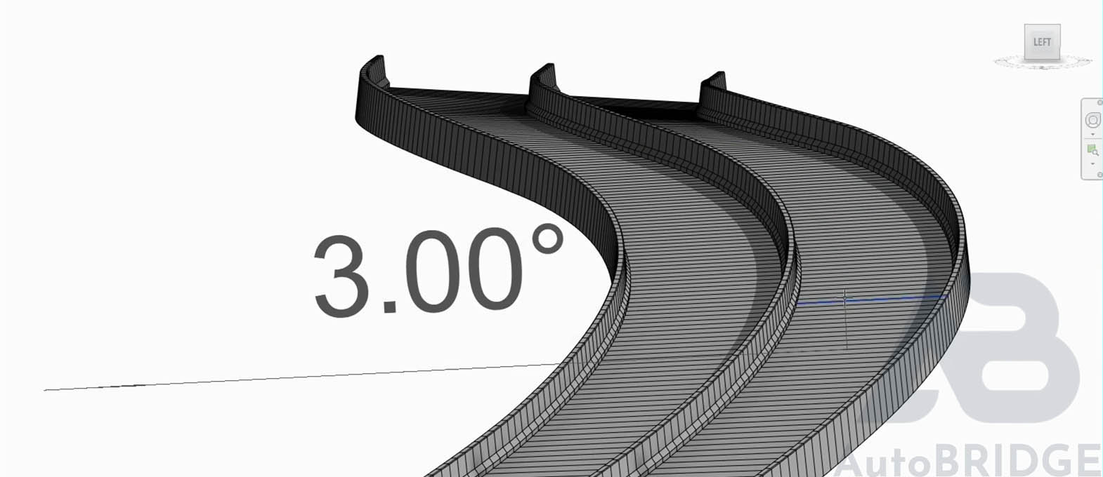 Corridor with new superelevation